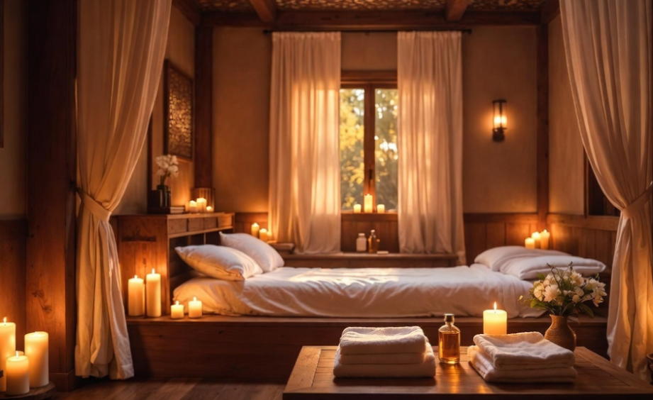 luxurious Indian spa ambiance